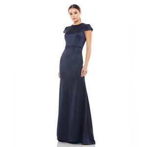 NWT Ieena for Mac Duggal Cap Sleeve Gown in Midnight